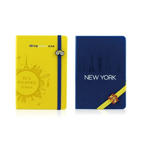 Logo-Printed-PU-Leather-Elastic-Band-Notebook