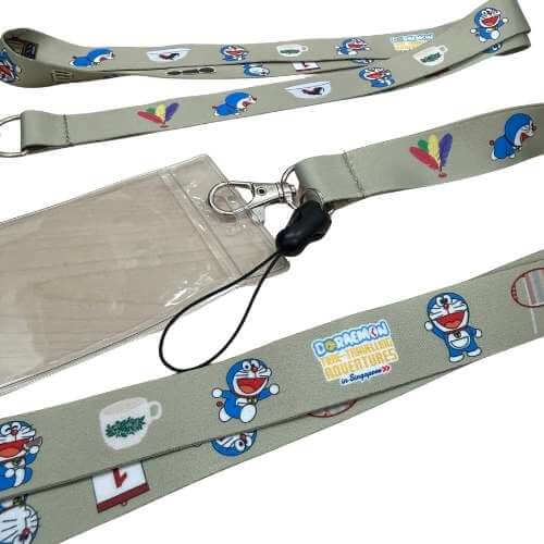 Doraemon branded lanyards bulk view