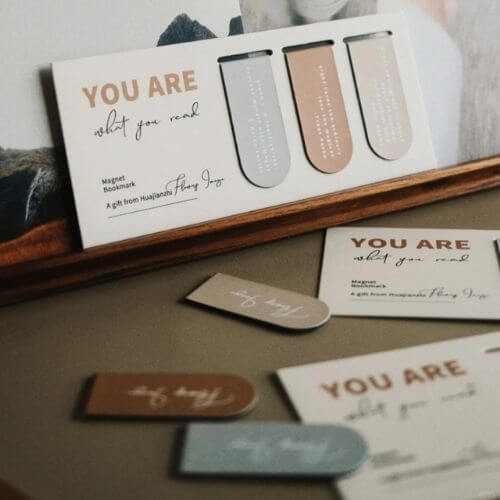 Custom magnetic bookmarks Malaysia - personalised folding bookmarks with brand printing