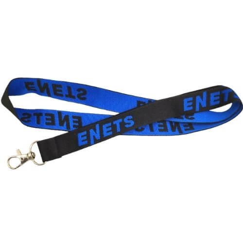 Custom woven lanyard with stitched logo Malaysia