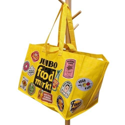 Jumbo Food Market custom PP woven tote bag