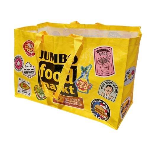 Jumbo Food Market woven tote bag printing