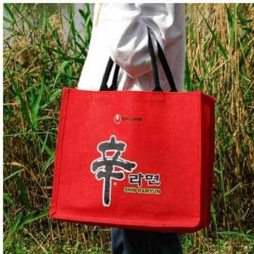 NONGSHIM SHIN RAMYUN branded jute bags