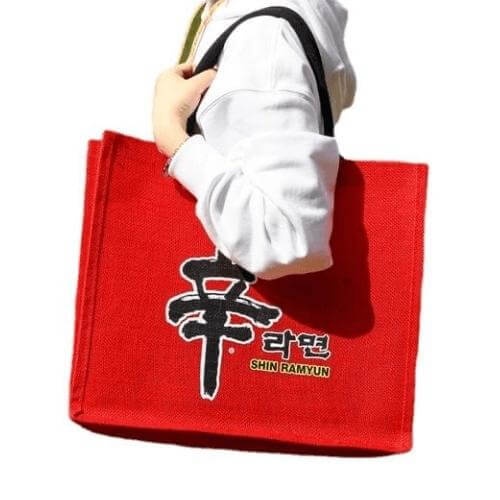 NONGSHIM SHIN RAMYUN custom printed jute bags