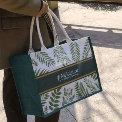 melaleuca jute bag printing