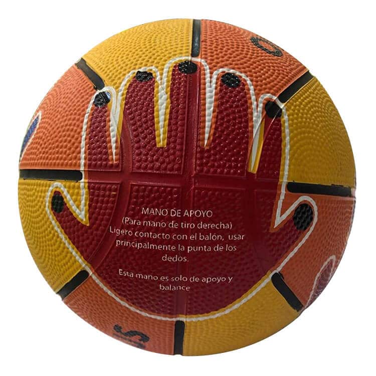 Logo printed across the panels of a custom basketball for a Malaysian corporate event
