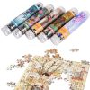 Round puzzles with designs