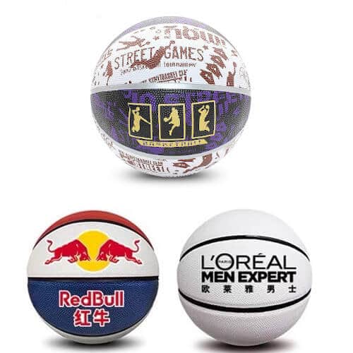 Custom printed basketball with pebbled grain surface for corporate gifting in Malaysia