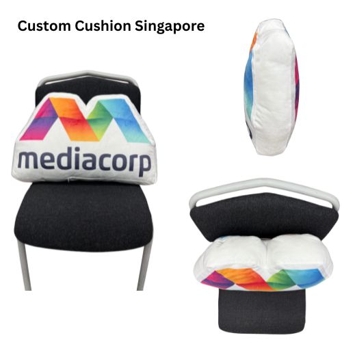 Fibre-filled custom printed cushion corporate gift in Malaysia