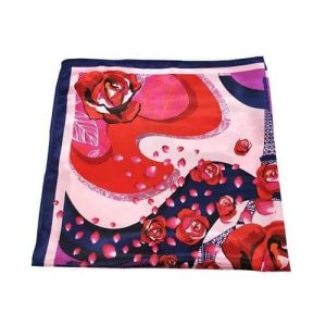 Custom Silk Scarf – Geometric Print