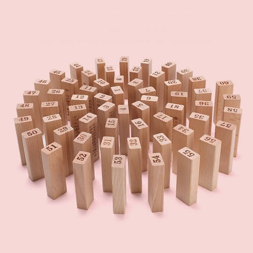 Plain wooden blocks