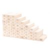 Numbered blocks laid out