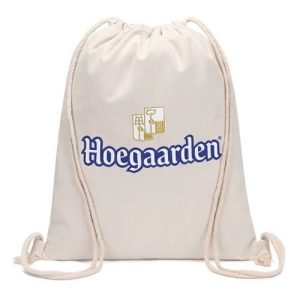 Custom Logo-Print Canvas Drawstring Bag