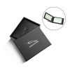 Custom zip PVC card holder showing window and stitched edge, Malaysia corporate gift