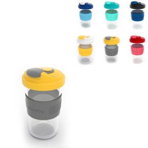 Custom Double-Wall Coffee Glass with Holder