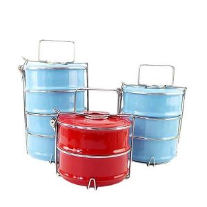 Custom Festive Enamel Tiffin Carrier