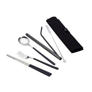 Custom Cutlery Set with Fabric Pouch