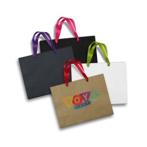 Custom Large Ribbon-Handle Paper Bag 180gsm