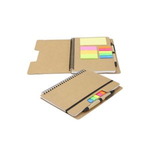 Custom Kraft Notebook & Sticky Notes Set