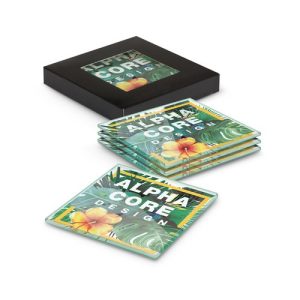 Custom Glass Coaster Set of 4