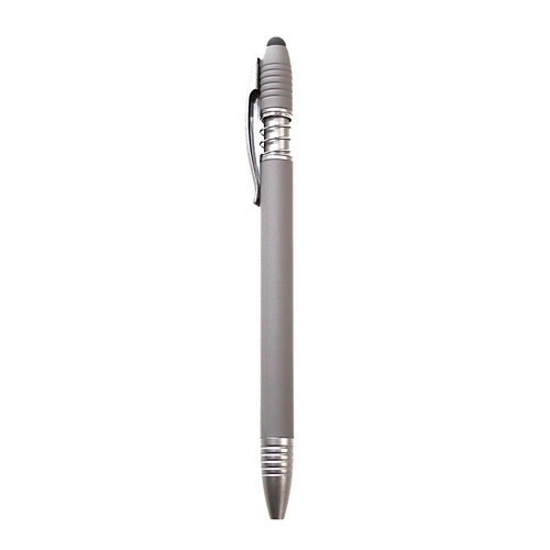 Custom Soft-Touch Metal Pen in Grey - custom corporate gift Malaysia