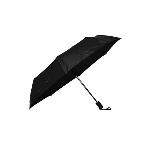 Custom Compact Auto Umbrella 21-Inch in Black - custom corporate gift Malaysia