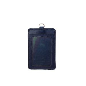 Custom PVC ID Card Holder Portrait in Navy - custom corporate gift Malaysia