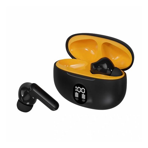 Custom Wireless Earbuds with Charging Case in Black - custom corporate gift Malaysia
