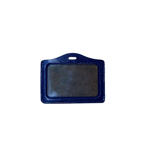 Custom PVC ID Card Holder Landscape in Navy - custom corporate gift Malaysia