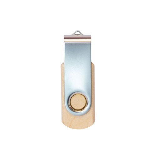 Custom 16GB Metal USB Flash Drive in Natural - custom corporate gift Malaysia