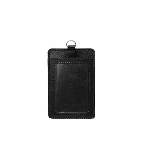 Custom PVC ID Card Holder Portrait in Black - custom corporate gift Malaysia