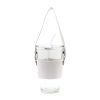 Custom Glass Tumbler with Straw 450ml in White - custom corporate gift Malaysia