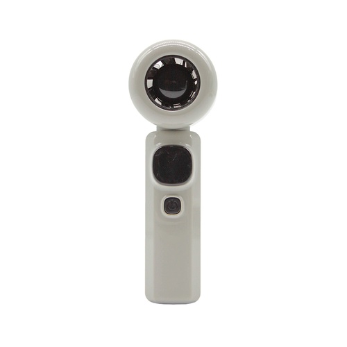 Custom LED Display Handheld Fan 199 Speeds in Grey - custom corporate gift Malaysia