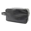 Custom black PU leather toiletry pouch, Malaysia