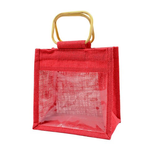 Custom red jute gift bag, Malaysia