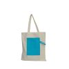 Custom foldable canvas tote with sea blue pouch, Malaysia