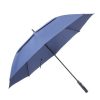 Navy custom 30-inch vented double-canopy golf umbrella, open