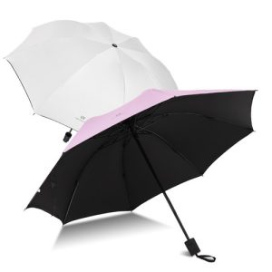 Custom 8-Rib Manual UV Tri-Fold Umbrella - custom corporate gift Malaysia