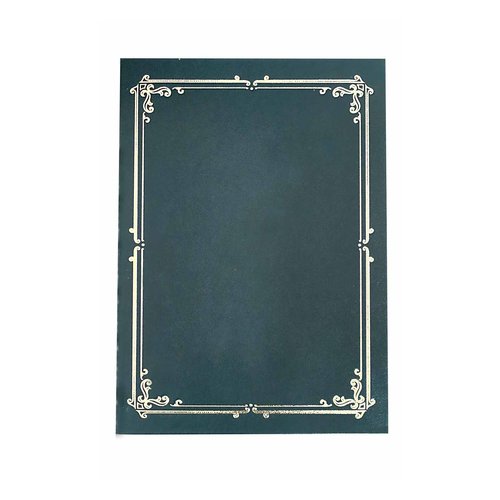 Custom A4 Certificate Holder in Midnight Green - custom corporate gift Malaysia