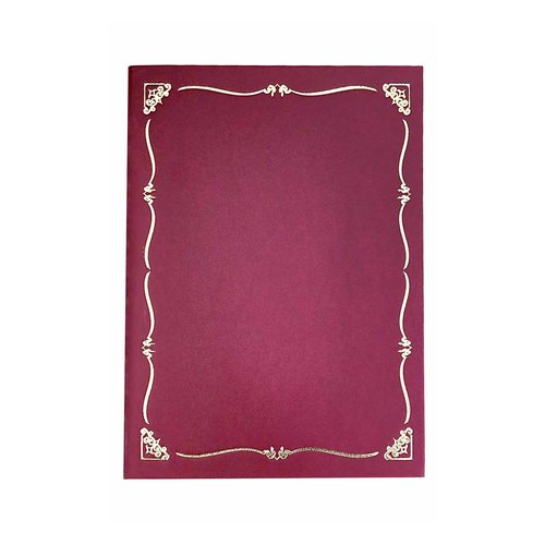 Custom Ornate A4 Certificate Holder - Maroon Custom Ornate A4 Certificate Holder in Maroon - custom corporate gift Malaysia