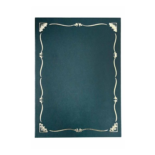 Custom Ornate A4 Certificate Holder - Midnight Green Custom Ornate A4 Certificate Holder in Midnight Green - custom corporate gift Malaysia