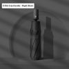 Night black custom automatic 8-rib grip-handle tri-fold umbrella