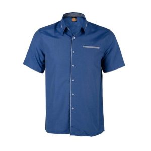 Custom CVC Corporate Uniform Shirt in Blue - custom corporate gift Malaysia