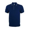 Custom Honeycomb CVC Tipped-Collar Polo Shirt in Navy - custom corporate gift Malaysia