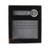 Custom Leather Keyring & Card Holder Set in Black - custom corporate gift Malaysia