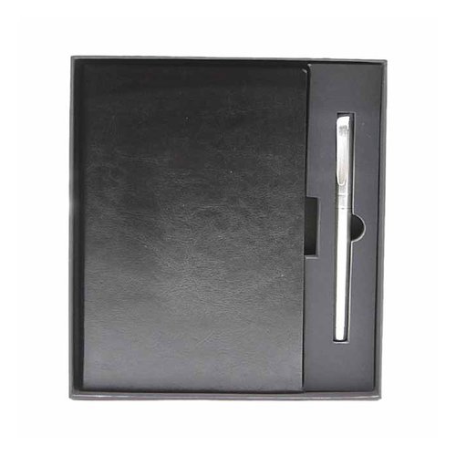 Custom Notebook & Pen Gift Set in Black - custom corporate gift Malaysia