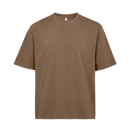 Custom Oversized Heavyweight Cotton T-Shirt 260gsm in Brown - custom corporate gift Malaysia