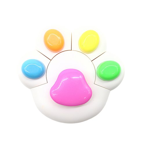 Custom Paw-Shaped Highlighter in White - custom corporate gift Malaysia