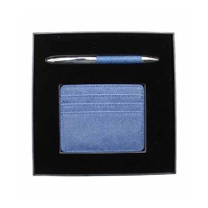 Custom Pen & Card Holder Gift Set in Navy - custom corporate gift Malaysia