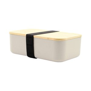 Custom Wheat Fibre Lunch Box 400ml in Natural - custom corporate gift Malaysia